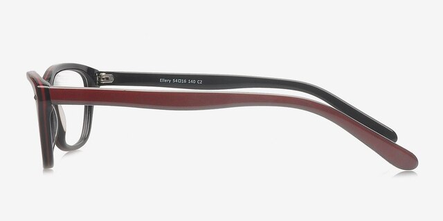 Ellery Burgundy AcetateEyeglass Frames from EyeBuyDirect, Side View