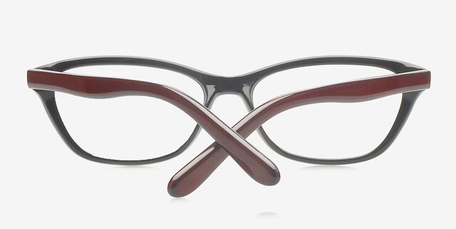 Ellery Burgundy AcetateEyeglass Frames from EyeBuyDirect, Closed View