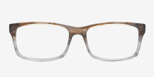 Adriel Brown & Clear AcetateEyeglass Frames from EyeBuyDirect, Front View