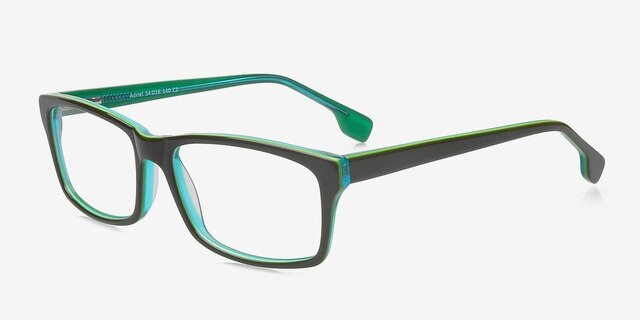 Adriel Olive AcetateEyeglass Frames from EyeBuyDirect, Angle View