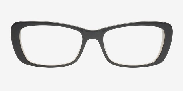 Adele Black AcetateEyeglass Frames from EyeBuyDirect, Front View