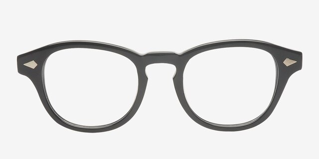 Ellington Black AcetateEyeglass Frames from EyeBuyDirect, Front View