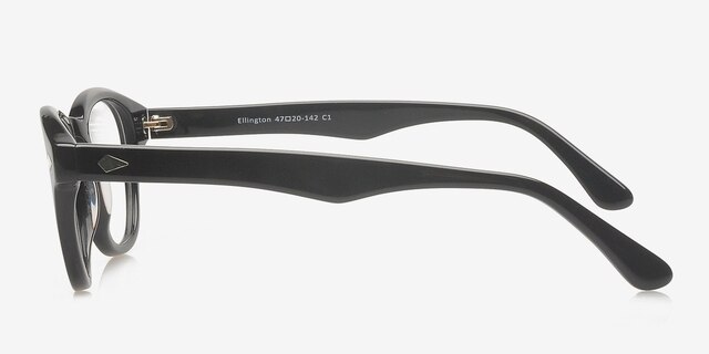 Ellington Black AcetateEyeglass Frames from EyeBuyDirect, Side View