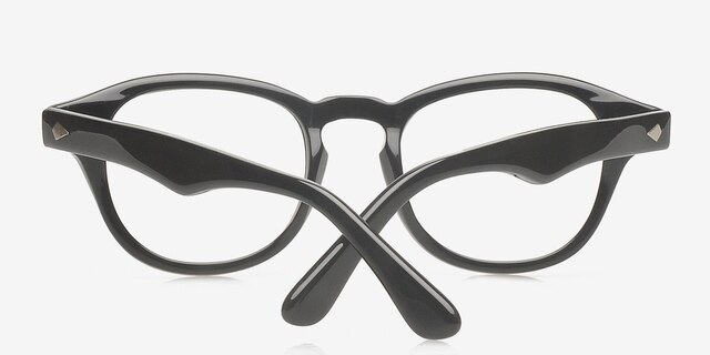 Ellington Black AcetateEyeglass Frames from EyeBuyDirect, Closed View