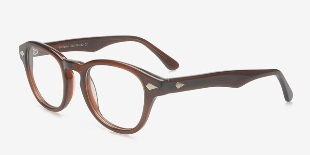 Ellington Brown AcetateEyeglass Frames from EyeBuyDirect, Angle View