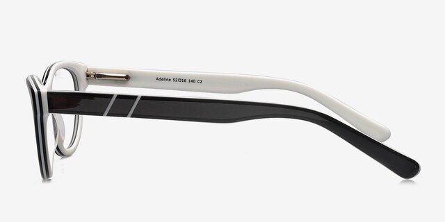 Adeline Black AcetateEyeglass Frames from EyeBuyDirect, Side View