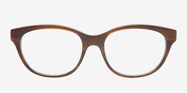 Adelyn Brown AcetateEyeglass Frames from EyeBuyDirect, Front View