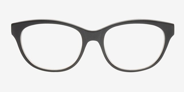 Adelyn Black AcetateEyeglass Frames from EyeBuyDirect, Front View