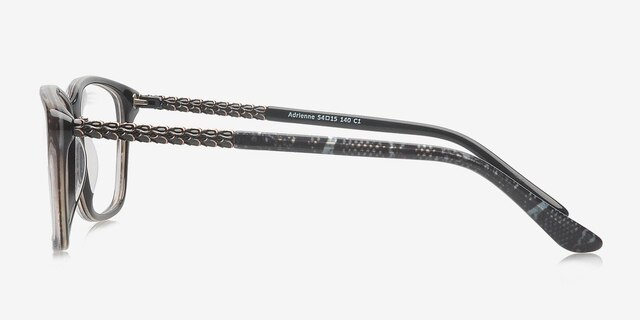 Adrienne Grey AcetateEyeglass Frames from EyeBuyDirect, Side View