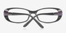 Emerson Black & Purple AcétateMontures de lunettes de vue d'EyeBuyDirect, Vue Rapprochée