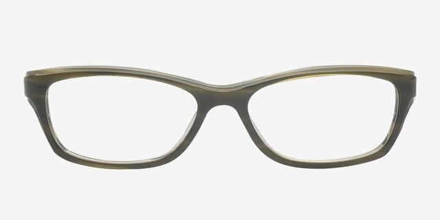 Aimee Olive AcetateEyeglass Frames from EyeBuyDirect, Front View