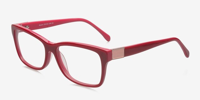 Aiyana Rose AcetateEyeglass Frames from EyeBuyDirect, Angle View