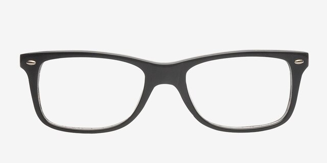 Akira Black AcetateEyeglass Frames from EyeBuyDirect, Front View
