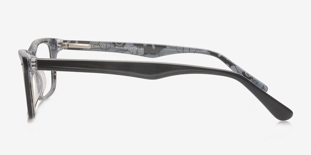 Akira Black AcetateEyeglass Frames from EyeBuyDirect, Side View