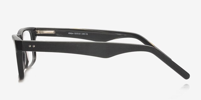 Aidyn Black AcetateEyeglass Frames from EyeBuyDirect, Side View
