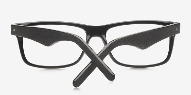 Aidyn Black AcetateEyeglass Frames from EyeBuyDirect, Closed View