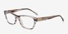 Flynn Brown & Clear AcetateEyeglass Frames from EyeBuyDirect, Angle View