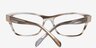 Flynn Brown & Clear AcetateEyeglass Frames from EyeBuyDirect, Closed View