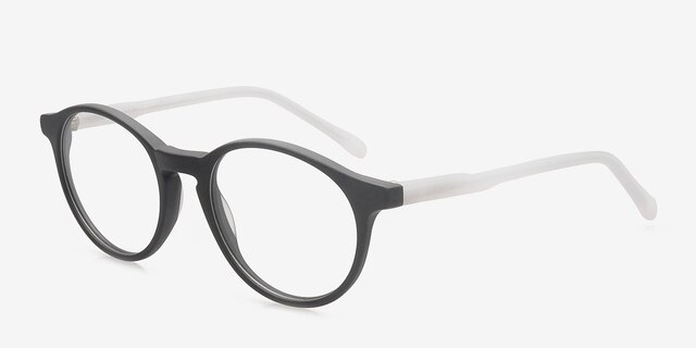 Jess Black AcetateEyeglass Frames from EyeBuyDirect, Angle View