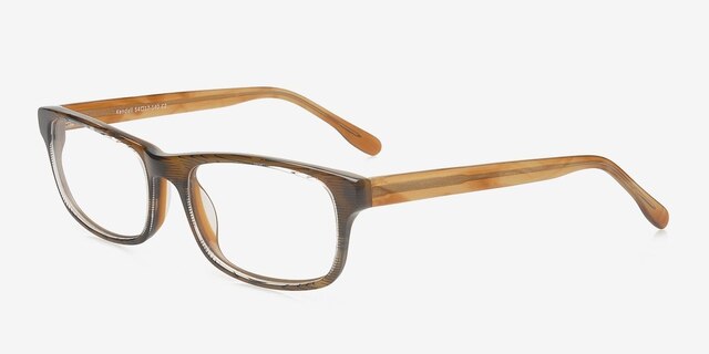 Kendall Brown AcetateEyeglass Frames from EyeBuyDirect, Angle View