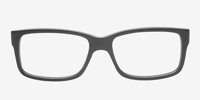 Kennedy Noir AcétateMontures de lunettes de vue d'EyeBuyDirect, Vue de Face