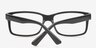 Kennedy Noir AcétateMontures de lunettes de vue d'EyeBuyDirect, Vue Rapprochée