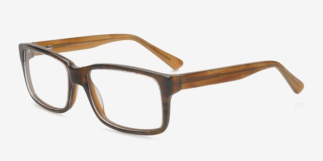 Kennedy Brown AcetateEyeglass Frames from EyeBuyDirect, Angle View