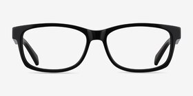 Kyle Noir Acétate Montures de lunettes de vue d'EyeBuyDirect, Vue de Face
