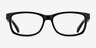 Kyle Noir AcétateMontures de lunettes de vue d'EyeBuyDirect, Vue de Face