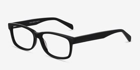 Kyle Noir Acétate Montures de lunettes de vue d'EyeBuyDirect, Vue d'Angle