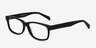 Kyle Noir AcétateMontures de lunettes de vue d'EyeBuyDirect, Vue d'Angle