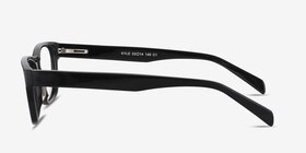 Kyle Noir Acétate Montures de lunettes de vue d'EyeBuyDirect, Vue de Côté