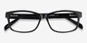 Kyle Noir AcétateMontures de lunettes de vue d'EyeBuyDirect, Vue Rapprochée