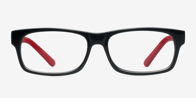 Lane Black AcetateEyeglass Frames from EyeBuyDirect, Front View