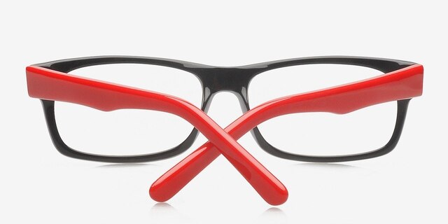 Lane Black AcetateEyeglass Frames from EyeBuyDirect, Closed View