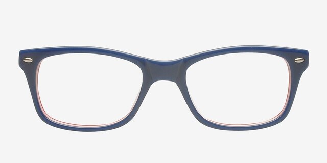 Morgan Bleu marine AcétateMontures de lunettes de vue d'EyeBuyDirect, Vue de Face