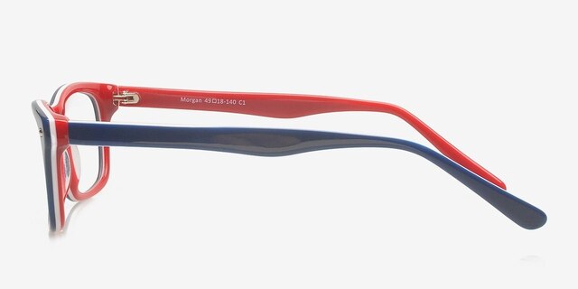 Morgan Bleu marine AcétateMontures de lunettes de vue d'EyeBuyDirect, Vue de Côté