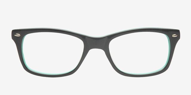 Morgan Black AcetateEyeglass Frames from EyeBuyDirect, Front View