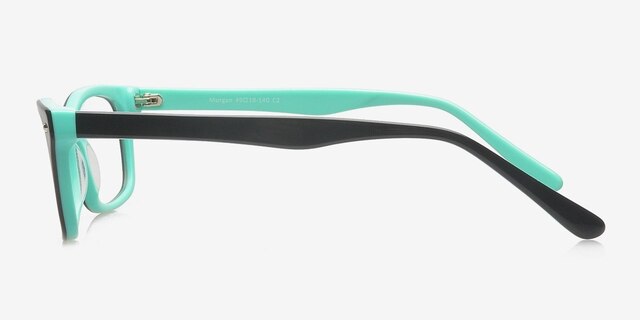 Morgan Black AcetateEyeglass Frames from EyeBuyDirect, Side View