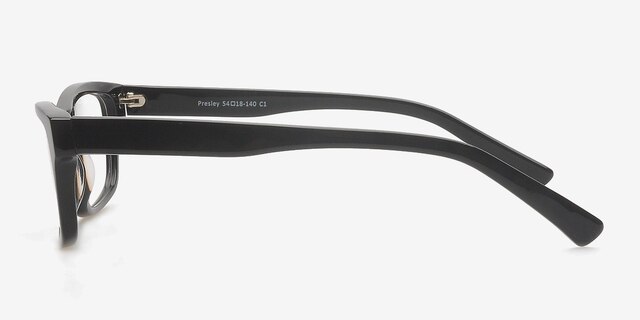 Presley Black AcetateEyeglass Frames from EyeBuyDirect, Side View