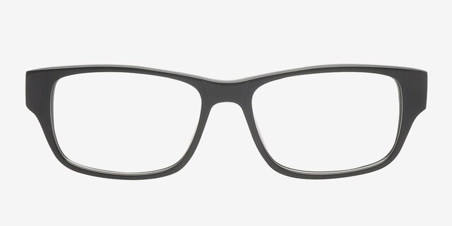 Quinn Black AcetateEyeglass Frames from EyeBuyDirect, Front View