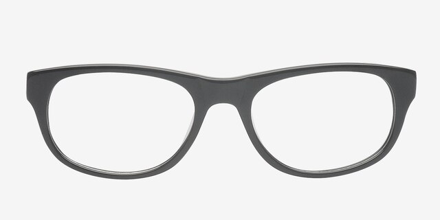 Reese Black AcetateEyeglass Frames from EyeBuyDirect, Front View