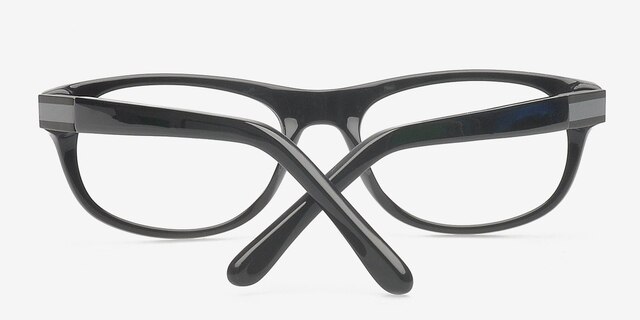 Reese Black AcetateEyeglass Frames from EyeBuyDirect, Closed View
