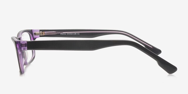 Alaina Black AcetateEyeglass Frames from EyeBuyDirect, Side View