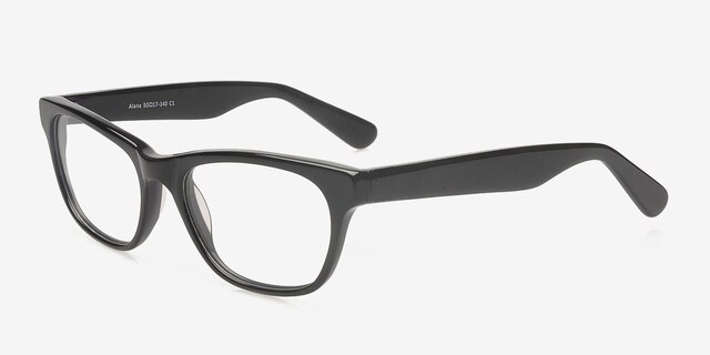 Alana Black AcetateEyeglass Frames from EyeBuyDirect, Angle View