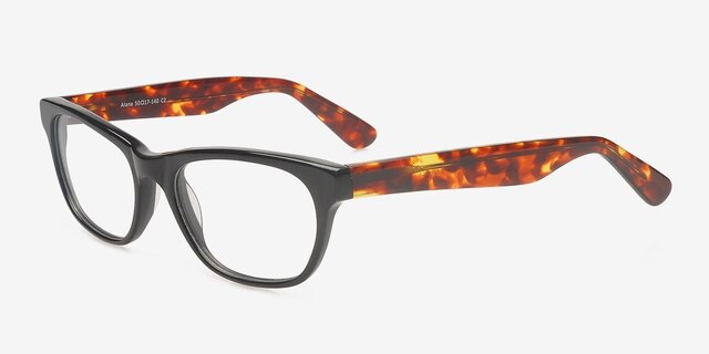Alana Black & Tortoise AcetateEyeglass Frames from EyeBuyDirect, Angle View