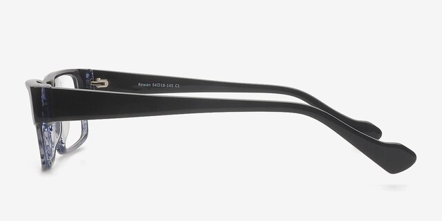 Rowan Black AcetateEyeglass Frames from EyeBuyDirect, Side View