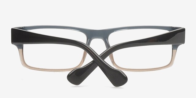 Rowan Navy & Brown AcetateEyeglass Frames from EyeBuyDirect, Closed View