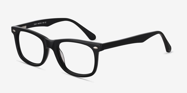 Sam Black AcetateEyeglass Frames from EyeBuyDirect, Angle View