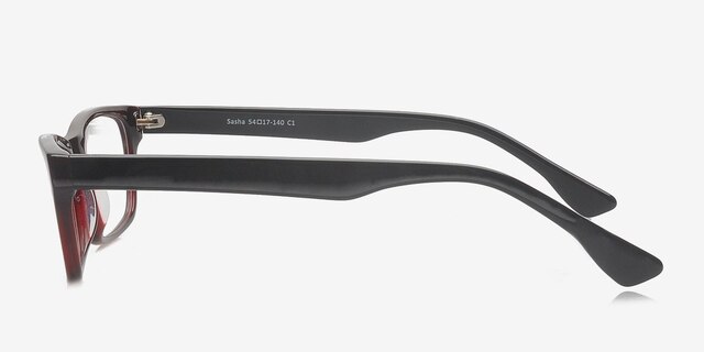 Sasha Burgundy AcetateEyeglass Frames from EyeBuyDirect, Side View